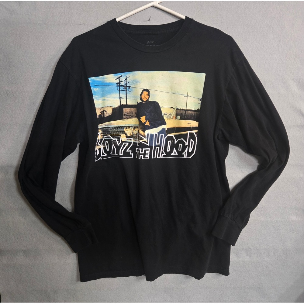 Boyz N The Hood Philcos Ice Cube Graphic Long Sleeve Black Movie T-Shirt Large
